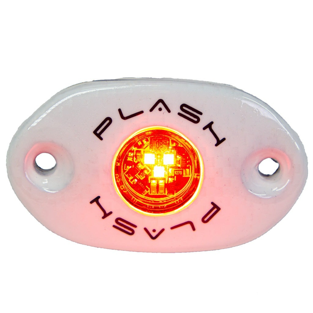 Plashlight CORPUS - Red Carbon Fiber LED Deck Light - White Housing