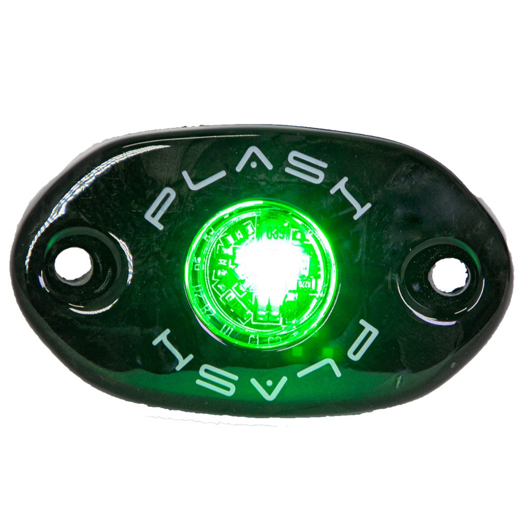 Plashlight CORPUS - Green Carbon Fiber LED Deck Light - Black Housing