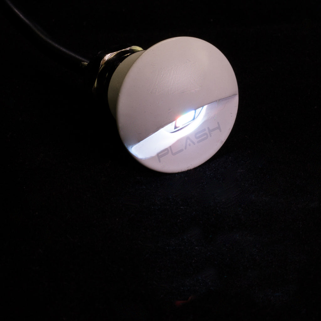 Plashlight Flush Mounted LED Step Light - White Housing