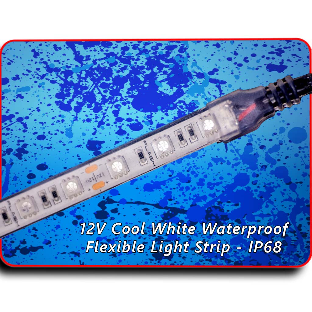 Plashlight Waterproof Flexible Light Strip - IP68 - 12V Cool White