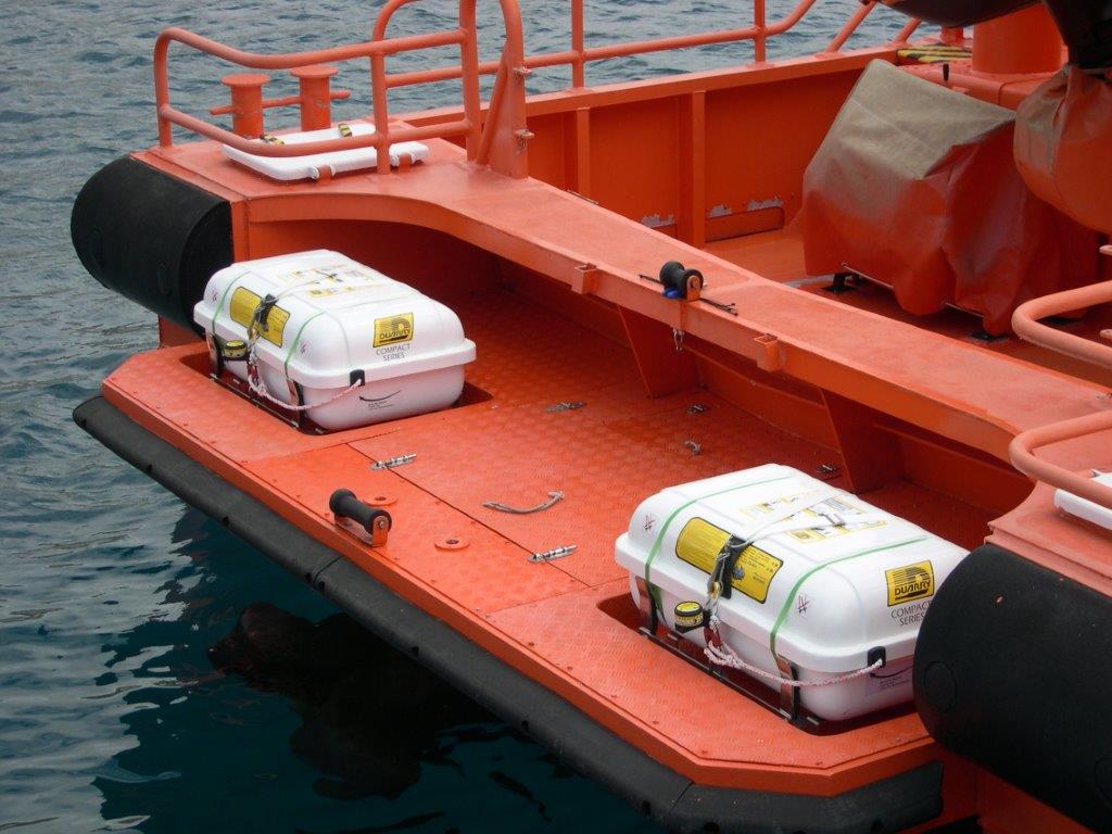 DATREX DUARRY Compact Low Profile SOLAS/MED Life Raft With A-Pack, 6-12 Person
