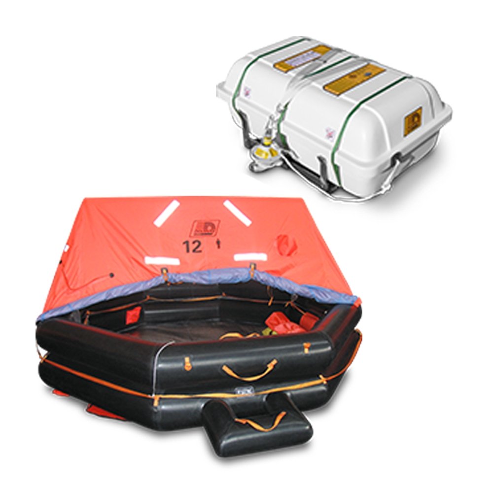 DATREX DUARRY Compact Low Profile SOLAS/MED Life Raft With A-Pack, 6-12 Person