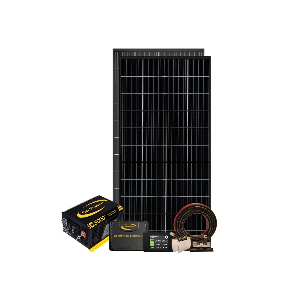 Go Power! PowerTrak 400-Watt Solar Panel & Inverter/Charger System (GP-PT-400)