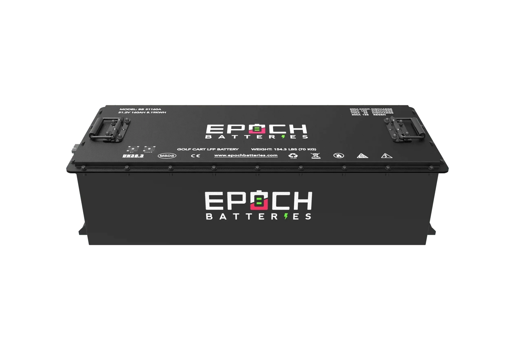 Epoch Batteries 48V 160Ah Lithium (LiFePO4) Golf Cart Battery - Complete Kit - Green Vista Living