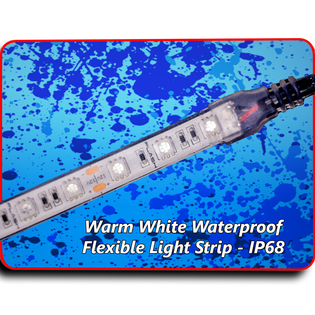 Plashlight Waterproof Flexible Light Strip - IP68 - 12V - 3000K Warm White